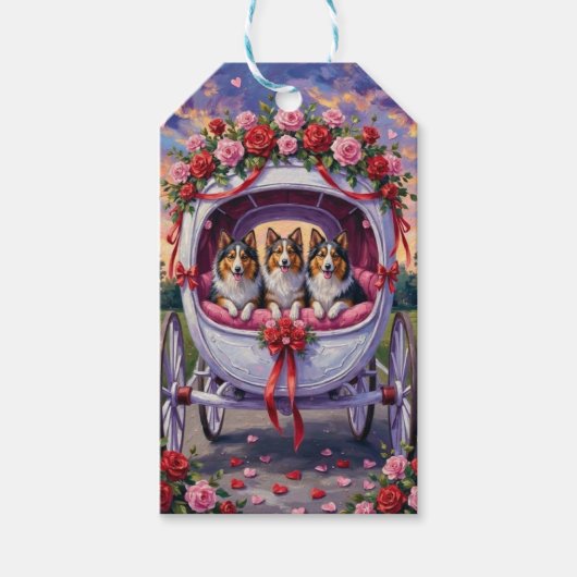 Shetland Sheepdog Valentijnsdag Cadeaulabel (Voorkant)