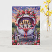 Shetland Sheepdog Valentijnsdag  Kaart (Gele Bloem)