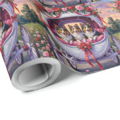 Shetland Sheepdog Valentine's Day  Cadeaupapier (Rol Hoek)