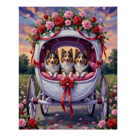 Shetland Sheepdog Valentine's Day  Perfect Poster (Voorkant)