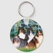 Shetland Sheepdog (vier) - Bridge Sleutelhanger (Voorkant)