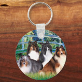 Shetland Sheepdog (vier) - Brug Sleutelhanger (Voorkant)