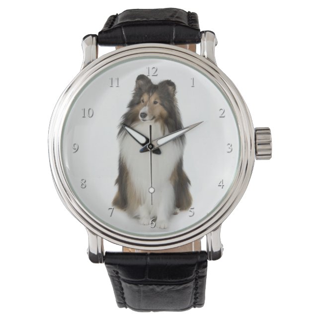 Shetland Sheepdog Watch Horloge (Voorkant)