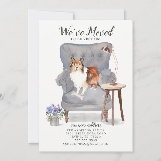 Shetland Sheepdog We hebben een bewegende aankondi Aankondiging (Voorkant)