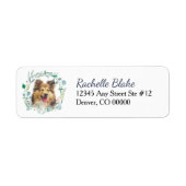 Shetland Sheepdog Wreatre Return Address Label (Voorkant)