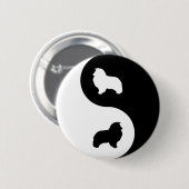 Shetland Sheepdog Yin Yang Ronde Button 5,7 Cm (Voorkant /achterkant)