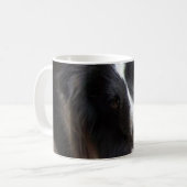 shetland sheepdog zwart - wit koffiemok (Voorkant links)