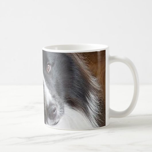 shetland sheepdog zwart - wit koffiemok (Rechts)