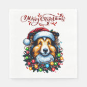 Shetland Sheepdogs Dog Christmas Pet Xmas Servet (Voorkant)