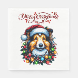 Shetland Sheepdogs Dog Christmas Pet Xmas Servet