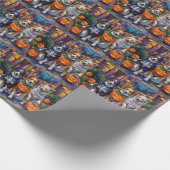 Shetland Sheepdogs in Halloween Costumes Cadeaupapier (Hoek)