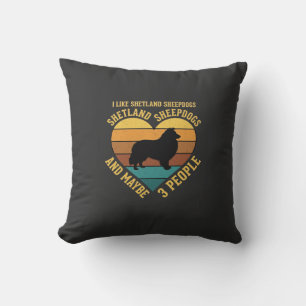 Shetland Sheepdogs Retro Hart Hondenliefhebber Kussen