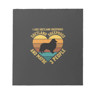 Shetland Sheepdogs Retro Hart Hondenliefhebber Notitieblok