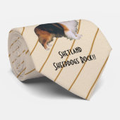 Shetland Sheepdogs Rock!! - bedrukt Stropdas aan b (Opgerold)