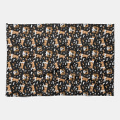 Shetland Sheepdogs Sheltie Black Kitchen Towel Theedoek (Horizontaal)