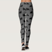 Shetland Sheepdogs Sheltie Dog Silhouettes Pattern Leggings (Achterkant)