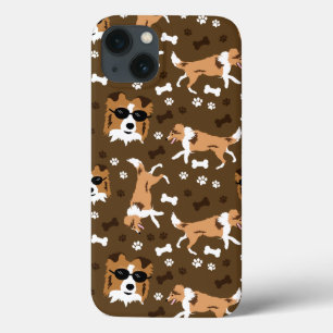 Shetland Sheepdogs Shelties Cute Dog Pattern Hoesj Case-Mate iPhone Case