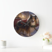 Shetland Shepard Honden Kerst Feestelijke Periode Grote Klok (Huis)