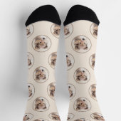 Shetland Shepperd Puppy Schilderij Sheltie Hond Ku Sokken (Top)