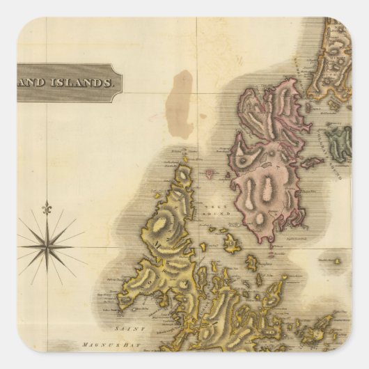 Shetland Vierkante Sticker (Voorkant)