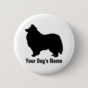 Shetlandehond シ,ェ,トランドッシ ronde button 5,7 cm