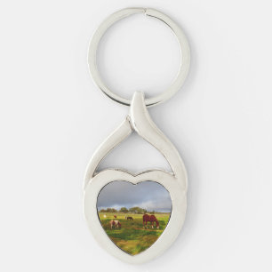 Shetlandeigenaars en kastanje, met sleutelhanger