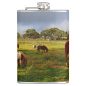 Shetlandeigendom en kastanje, heupkolf heupfles (Voorkant)