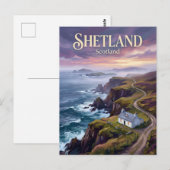 Shetlandeilanden Schotland Briefkaart (Voorkant / Achterkant)