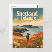 Shetlandeilanden Schotland Briefkaart (Voorkant / Achterkant)