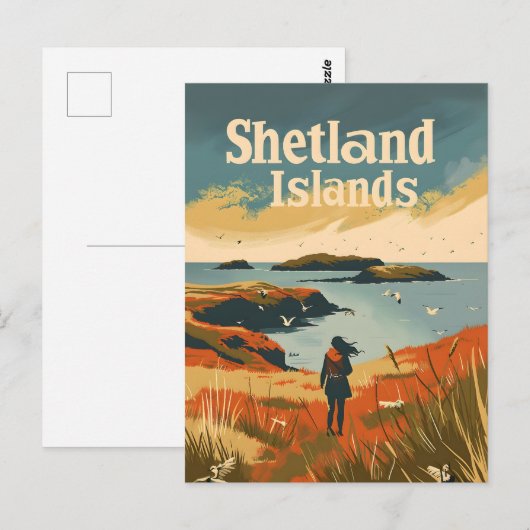 Shetlandeilanden Schotland Briefkaart (Voorkant / Achterkant)