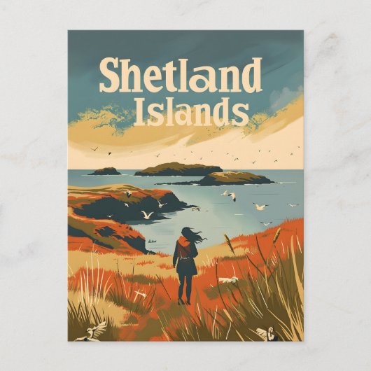 Shetlandeilanden Schotland Briefkaart (Voorkant)