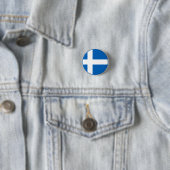 Shetlandse vlag ronde button 3,2 cm (In situ)