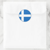 Shetlandse vlag ronde sticker (Tas)
