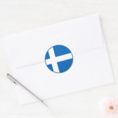 Shetlandse vlag ronde sticker (Envelop)
