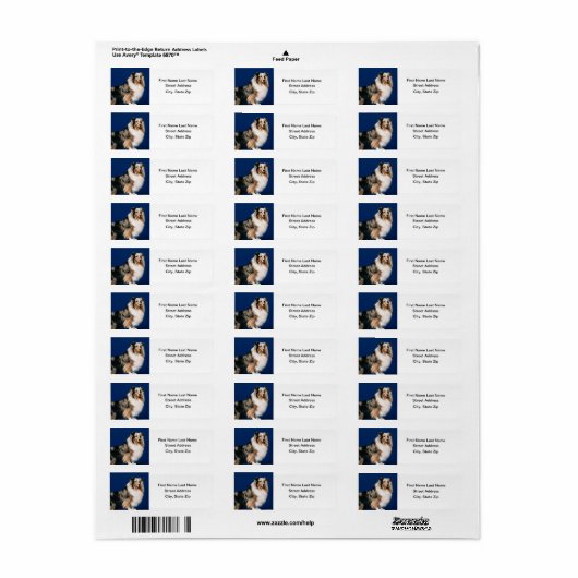 Shetlie (Merle) Etiket (Full Sheet)