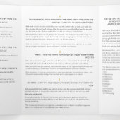 Sheva Brachos ~ 7 Joodse huwelijkszegeningen Drieluik Aankondiging (Binnenkant midden)