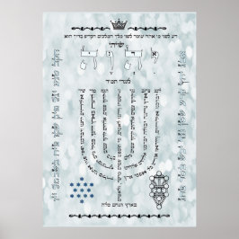 Shevitti met Psalm 67 Poster, alle vormen, verbete Poster