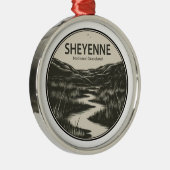 Sheyenne National Grassland Stream Metalen Ornament (Rechts)