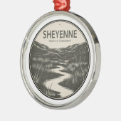 Sheyenne National Grassland Stream Metalen Ornament (Links)