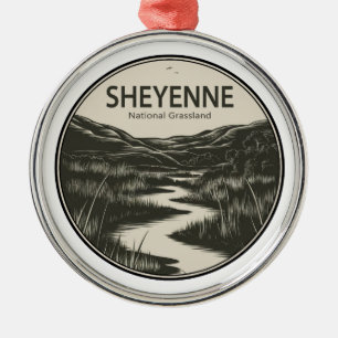 Sheyenne National Grassland Stream Metalen Ornament