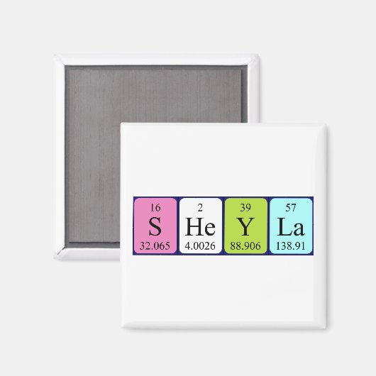 Sheyla periodiek table name magnet (Voorkant / Achterkant)