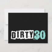 Shh A Surprise Dirty 30th Blauwgroen Blue Birthday Kaart (Voorkant)