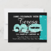 Shh A Surprise Dirty 30th Blauwgroen Blue Birthday Kaart (Achterkant)