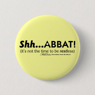 Shh… abbat! ronde button 5,7 cm
