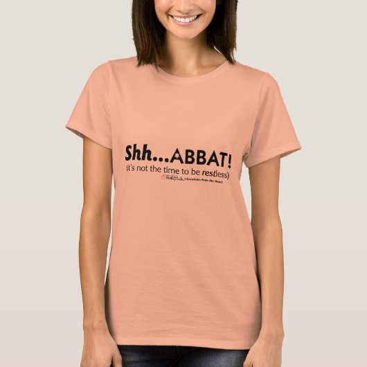 Shh...abbat! T-shirt (Voorkant)