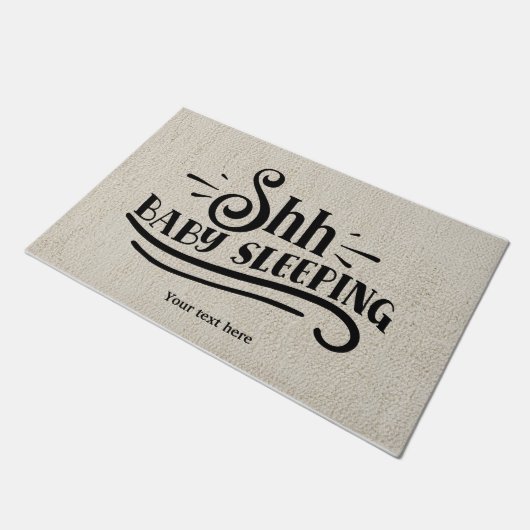 Shh.. Baby slapen Deurmat (Schuin)
