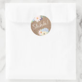 Shh! Burlap lace envelopzegels voor verrassingsfee Ronde Sticker (Tas)