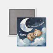 Shh... Dromen in Voortgang Slapen Beer Magneet (Voorkant / Achterkant)