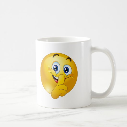 Shh emoji koffiemok (Rechts)
