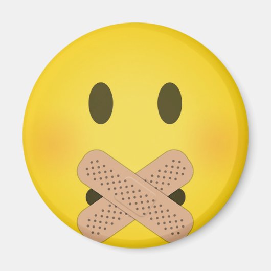 Shh emoji magneet (Voorkant)